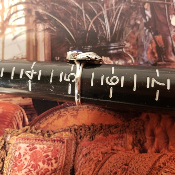 Vintage 1970s Lapis Sterling Silver Ring - Picture 5 of 5